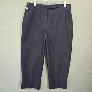 Liz Golf Anissa Navy Blue Pants Size 14 Chino Activewear Flat Front Logo Women's